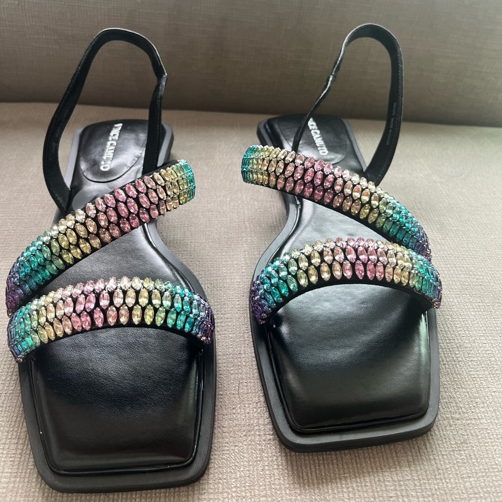 Vince Camuto Prizza Rainbow Rhinestone Sandals